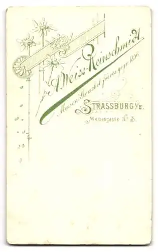 Fotografie A. Weiss-Reinschmidt, Strassburg, Meisengasse 3, Stattlicher Herr mit Schnauzbart