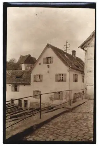 Fotografie W. Apel, Berlin, Ansicht Wendelstein / Mittelfranken, Partie am Sägewerk