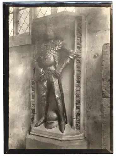 Fotografie W. Apel, Berlin, Ansicht Baiersbronn, Statue Heiliger Georg