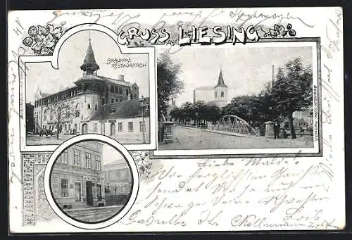 AK Wien-Liesing, Brauhaus Restauration, Brücke