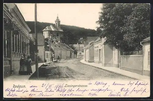 AK Wien-Rodaun, Blick in die Liesingerstrasse