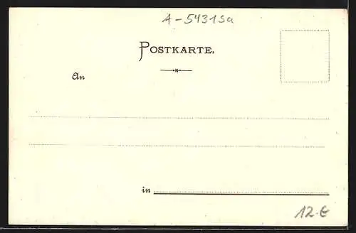 Künstler-AK Kuchl, Strassenansicht mit Gasthaus zum Neuwirt