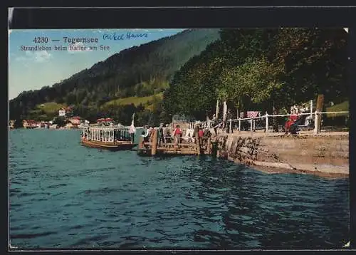 AK Tegernsee, Strandleben beim Café am See