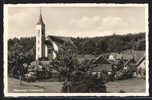 AK Rickenbach / Hotzenw., Ortspartie mit Kirche