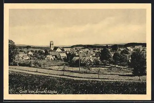 AK Arnach /Allgäu, Ortsansicht aus der Vogelschau