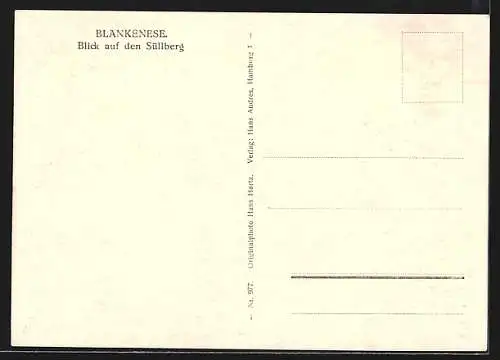 AK Hamburg-Blankenese, Blick auf den Süllberg