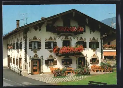 AK Inzell /Obb., Bäckerei und Steh-Café Alfons Diessbacher, Traunsteiner Strasse 2