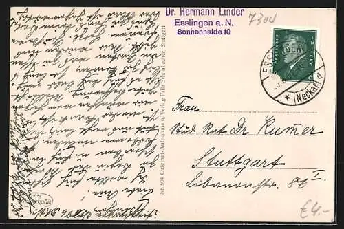 AK Esslingen a. N., Partie am Neckar mit Pliensaubrücke