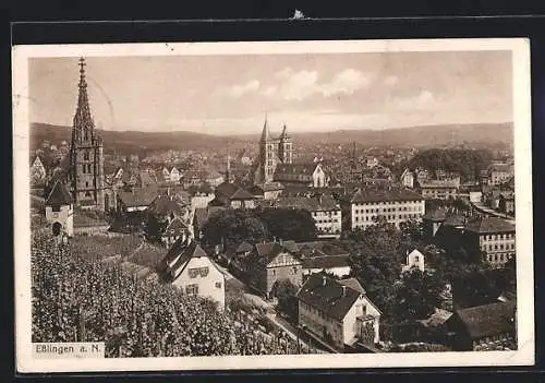 AK Esslingen / Neckar, Ortsansicht mit Kirche