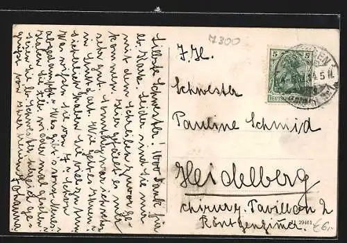 AK Esslingen / Neckar, Ortsansicht mit Kirche