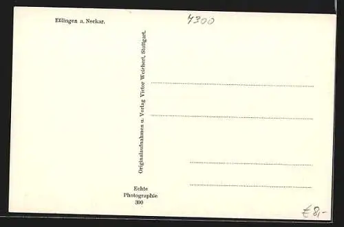 AK Esslingen a. Neckar, Teilansicht mit Strassenblick