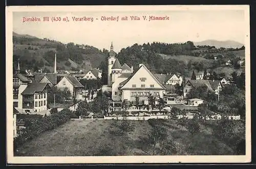 AK Dornbirn III, Oberdorf mit Villa V. Hämmerle