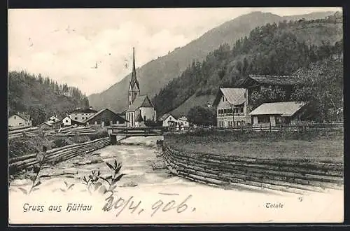 AK Hüttau, Gesamtansicht mit der Kirche