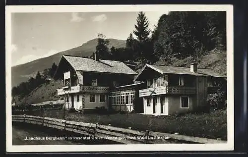 AK Wald im Pinzgau, Rosental, Gasthof Landhaus Bergheim