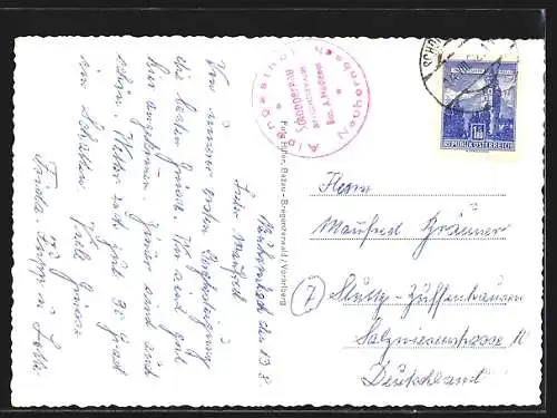 AK Schoppernau /Bregenzer Wald, Das Alpengasthaus Neuhornbach, Inh. A. Madlener