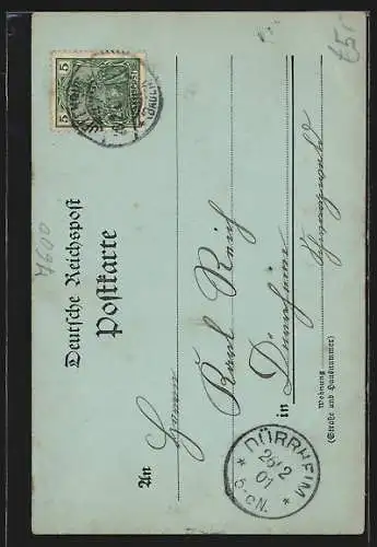 Mondschein-AK Offenburg i. B., Kriegerdenkmal