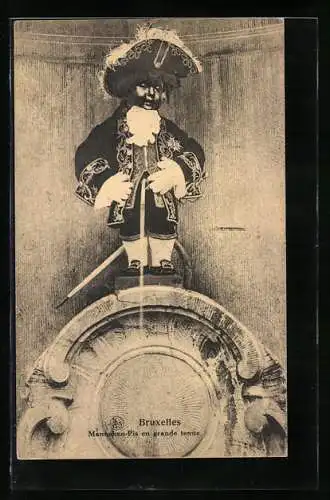 AK Bruxelles, Manneken-Pis en grande tenue, Toilettenhumor