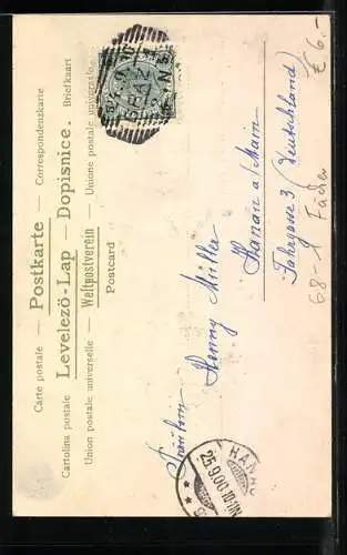 AK Zwei junge Frauen mit einem Fächer