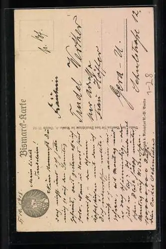 AK Fürst Bismarck als Göttinger Student, Silhouette