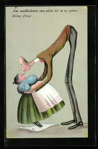 AK am niedlichsten von allen, ist so ne ganze kleine Frau!, Riesenmann küsst seine kleine Frau