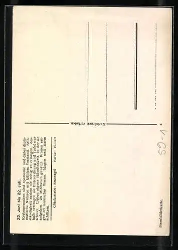 AK Sternzeichen Krebs