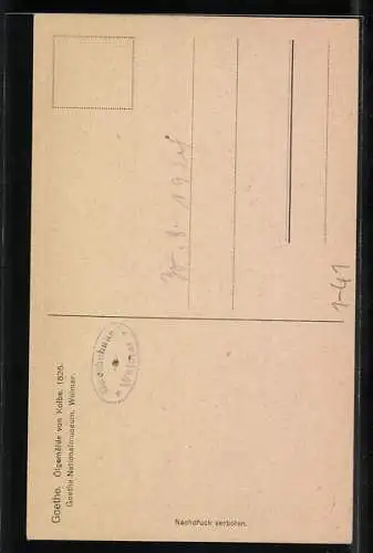 AK Portrait Johann Wolfgang von Goethe