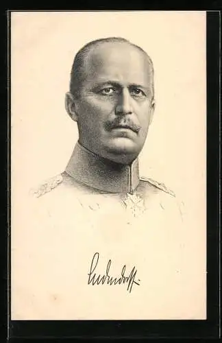 AK Erich Ludendorff mit Eisernem Kreuz