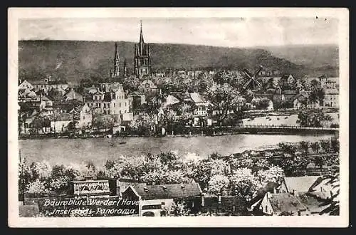 AK Werder /Havel, Inselstadt-Panorama zur Baumblüte