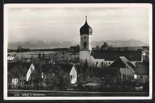 AK Utting, Teilansicht mit Kirche