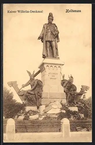 AK Holtenau, Blick auf das Kaiser Wilhelm-Denkmal