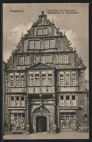 AK Paderborn, Privathaus am Marienplatz aus dem 17. Jahrhundert
