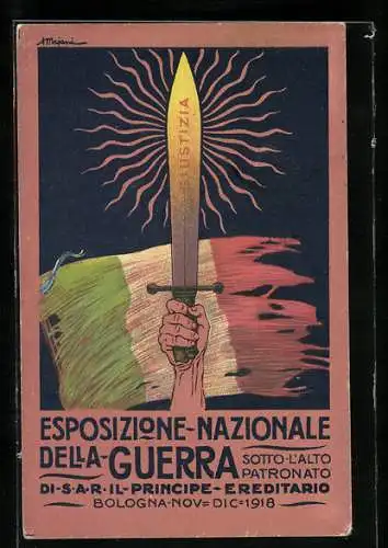 Künstler-AK Bologna, Esposizione Nazionale della Guerra 1918