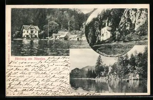 AK St. Gilgen, Gasthof Fürberg am Arbersee, St. Wolfgang-Kapelle