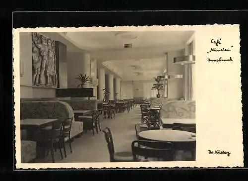 AK Innsbruck, Cafe München, Innenansicht