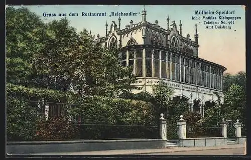 AK Mülheim-Speldorf, Restaurant Reichsadler, Inh. Mathias Kleinpoppen