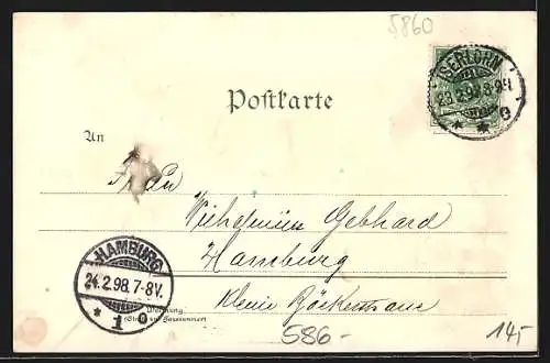 Lithographie Iserlohn, Orgelgrotte i. d. Dechenhöhle, Nixengrotte, Eisernes Kreuz