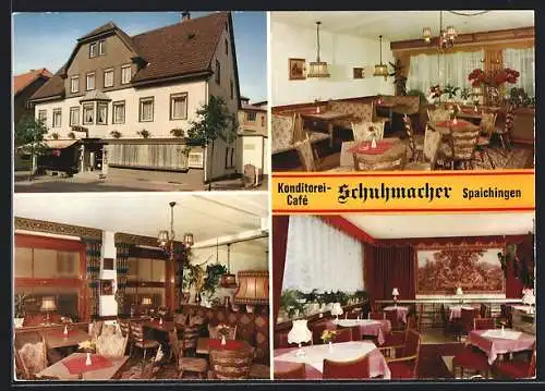 AK Spaichingen, Konditorei-Cafe Schuhmacher, Bahnhofstr. 9, Innenansicht