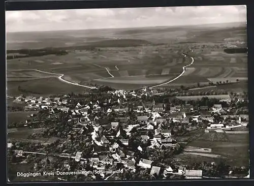 AK Döggingen /Kreis Donaueschingen, Teilansicht mit Kirche