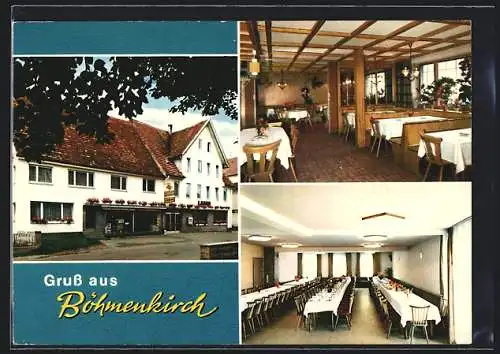 AK Böhmenkirch, Metzgerei und Gasthaus zum Lamm, Innenansichten