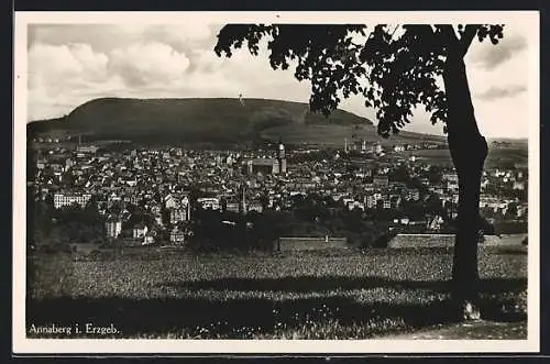 AK Annaberg i. Erzgeb., Teilansicht mit Kirche