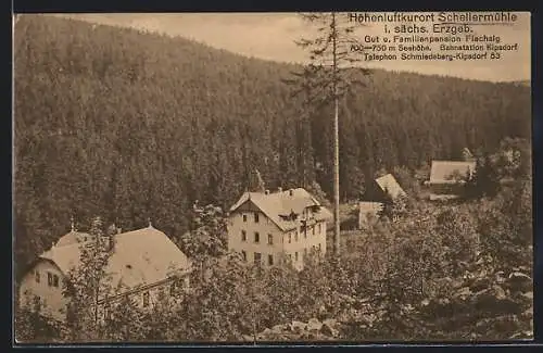 AK Schellermühle i. sächs. Erzgeb., Ortspartie