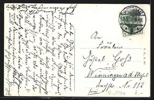 AK Potsdam, Schloss Sanssouci, Eingang am Obelisk