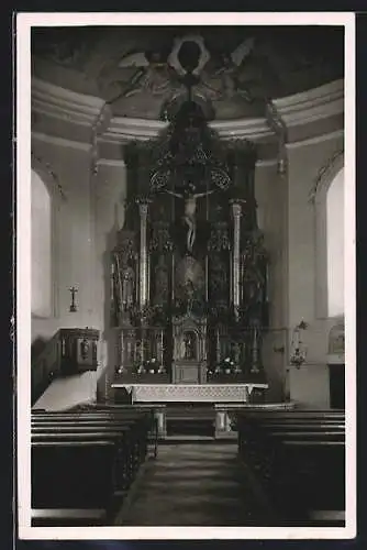 AK Niederachdorf, Wallfahrtskirche zum heiligen Blut, Innenansicht