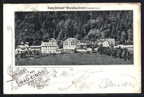 AK Bad-Einöd /Obersteiermark, Georg Schmalzl`s Mineralbad