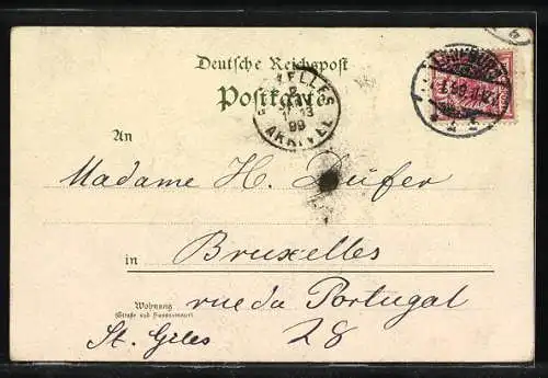 Lithographie Berlin-Treptow, Etablissement Paradies-Garten, Dampfer, Ruderboote