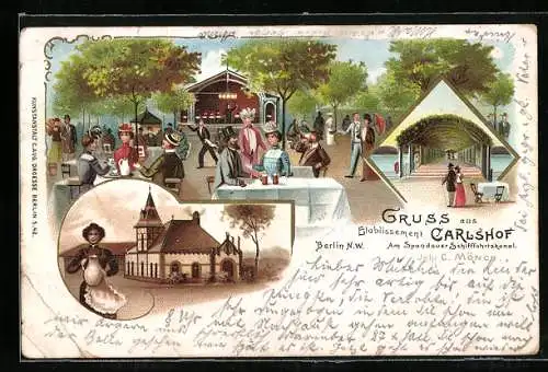 Lithographie Berlin-Charlottenburg, Gasthaus Carlshof