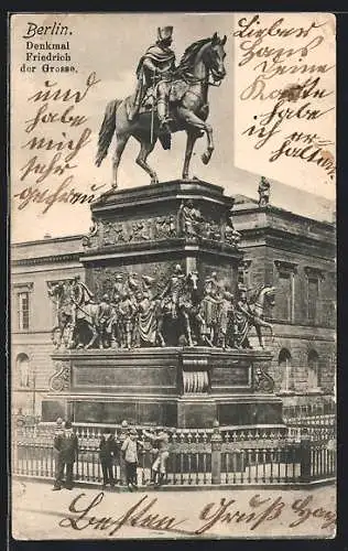 AK Berlin, Denkmal Friedrich der Grosse