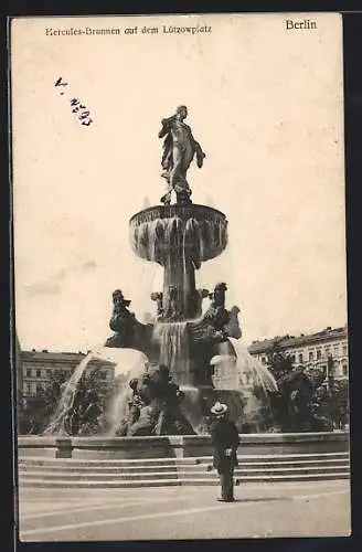 AK Berlin-Tiergarten, Hercules-Brunnen auf dem Lützowplatz