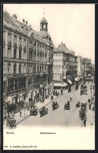 AK Berlin, Friedrichstrasse mit Geschäften
