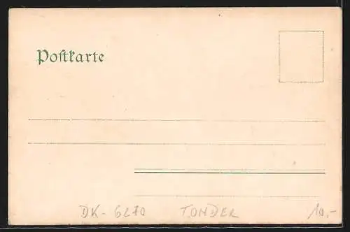 AK Tondern, Blick vom Wasserturm aus gesehen